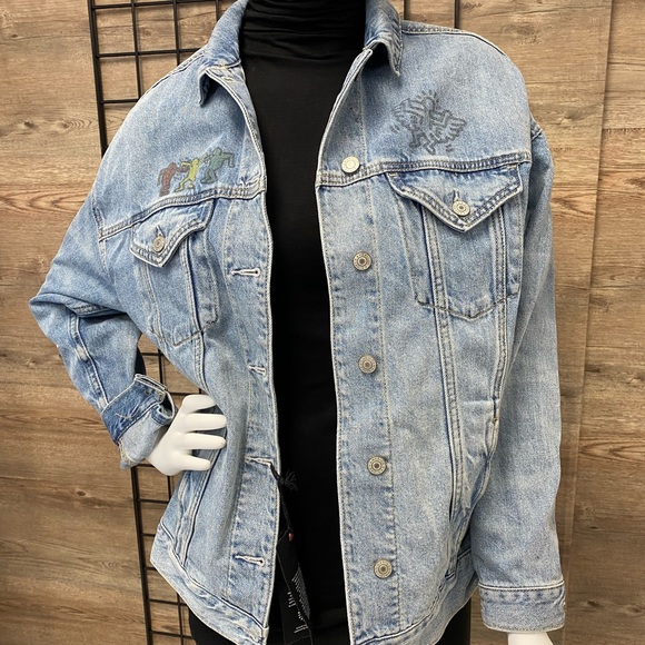 American Eagle X Keith Haring Oversized Denim Jacket (Size XS) - Picture 6 of 6